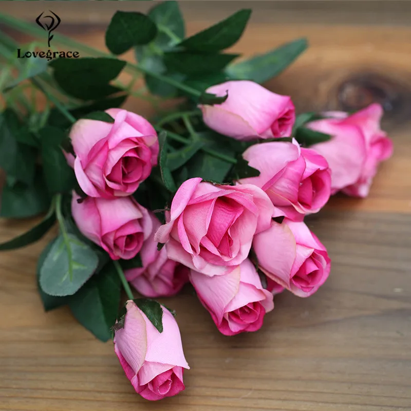 10 Cm Mini Rose 1 Boeket Rose Bloem Hoofd Kunstzijde Boeket Fake Rozen Kunstmatige Bloemen Voor Decor Bruiloft terug