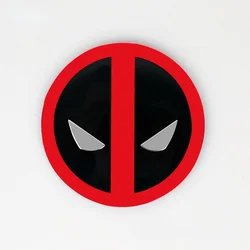 Centre de roue de voiture en métal 3D 56mm, 4 pièces, couvercle autocollant, emblème de jante, adapté au style de voiture Deadpool