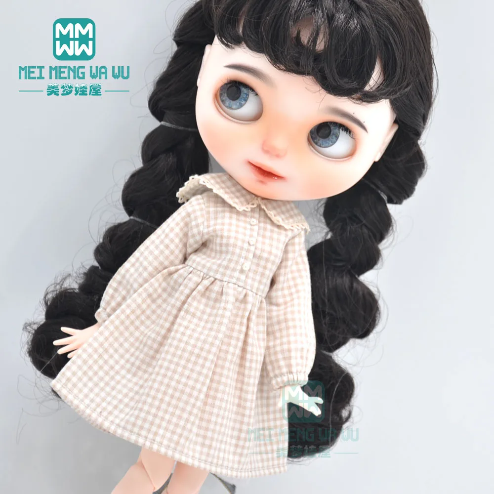 

30cm Blyth Doll Clothes Fashion Forest plaid skirt, lace princess skirt