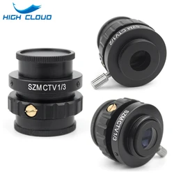 SZM CTV 1/2 1/3 1X Adapter 0.3X 0.5X C mount Lens Adapter For Trinocular Stereo Microscope HDMI VGA USB Video Camera