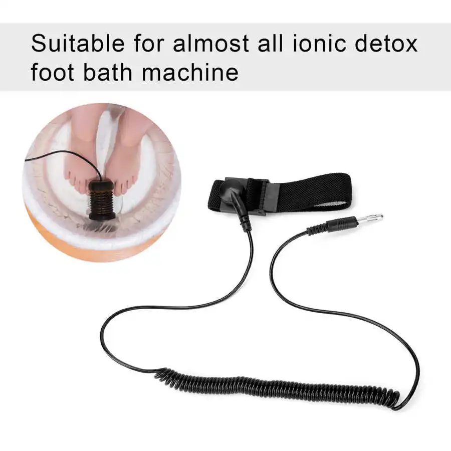 1pcs/lot Banana/Straight Plug foot Detox Machine Wristbelt Anti Static Wristband Strap Wrist Belt for Ion Ionic Detox Foot Spa