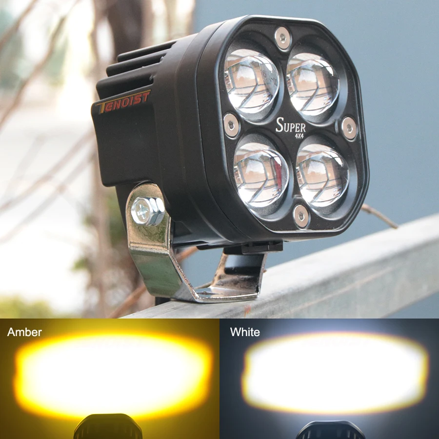 3 Inch 2 In 1 White Amber Wide View LED Work Fog Projector Light For Car SUV Bus Truck Offroad Motorcycle 12V24V