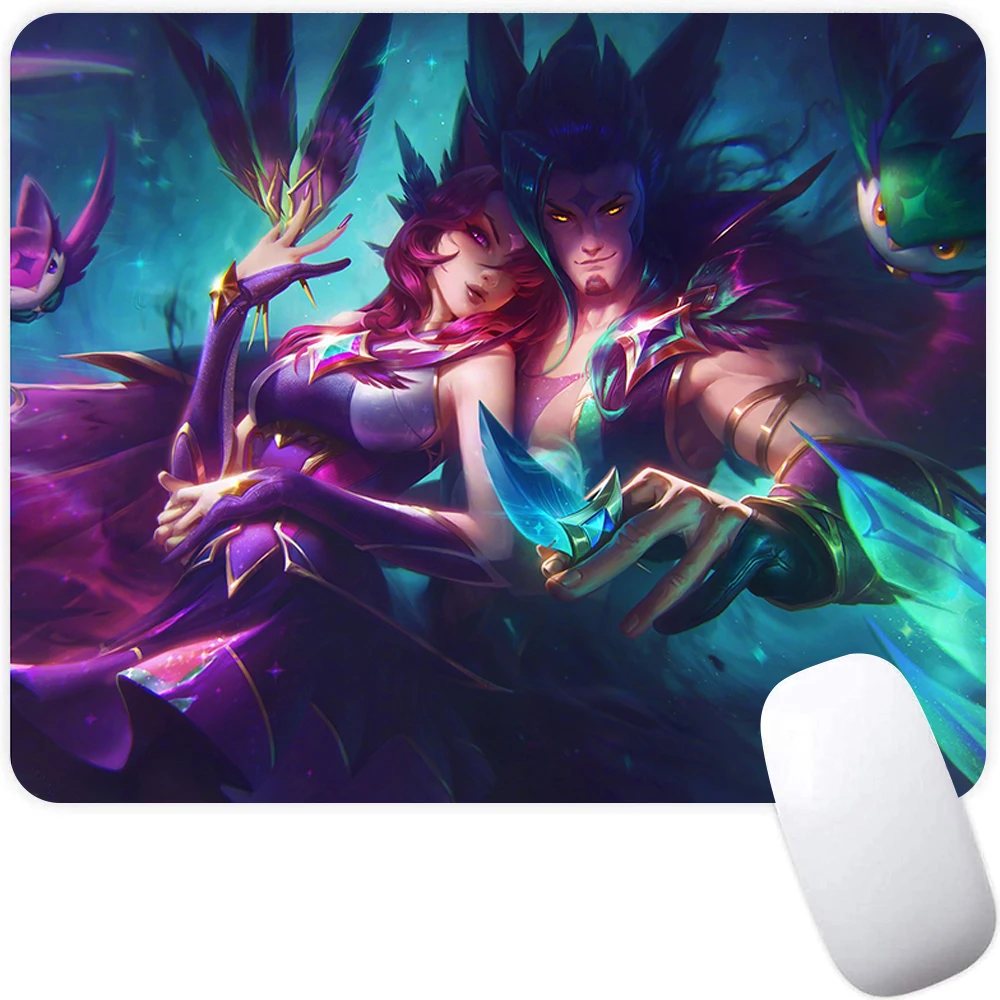 League of Legends Xayah Rakan Small Gaming Mouse Pad Computer Mousepad PC Gamer Mouse Mat Laptop Mausepad Keyboard Mat Desk Pad