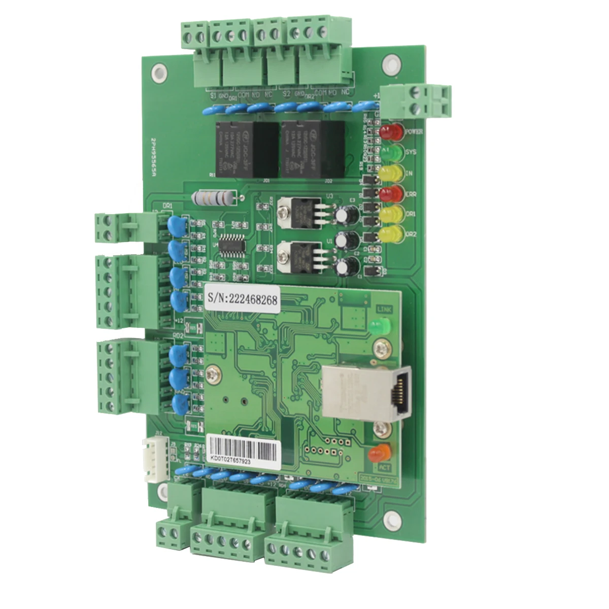 Panel de Control de acceso de red de cuatro puertas, placa con protocolo de comunicación de Software TCP/IP, lector Wiegand para 1, 2 y 4 puertas