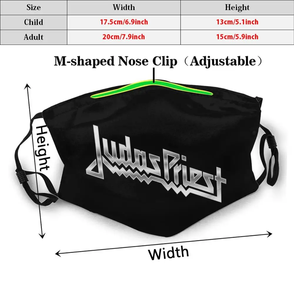 Judas Priest Erwachsene Kinder Anti Staub Filter Diy Maske Judas Priest Schwere Metall Band