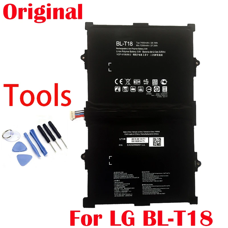 100% Original 7400mAh BL-T18 Battery For LG G PAD II PAD X 10.1 V930 V935 Tablet PC High Quality Battery+Tracking Number