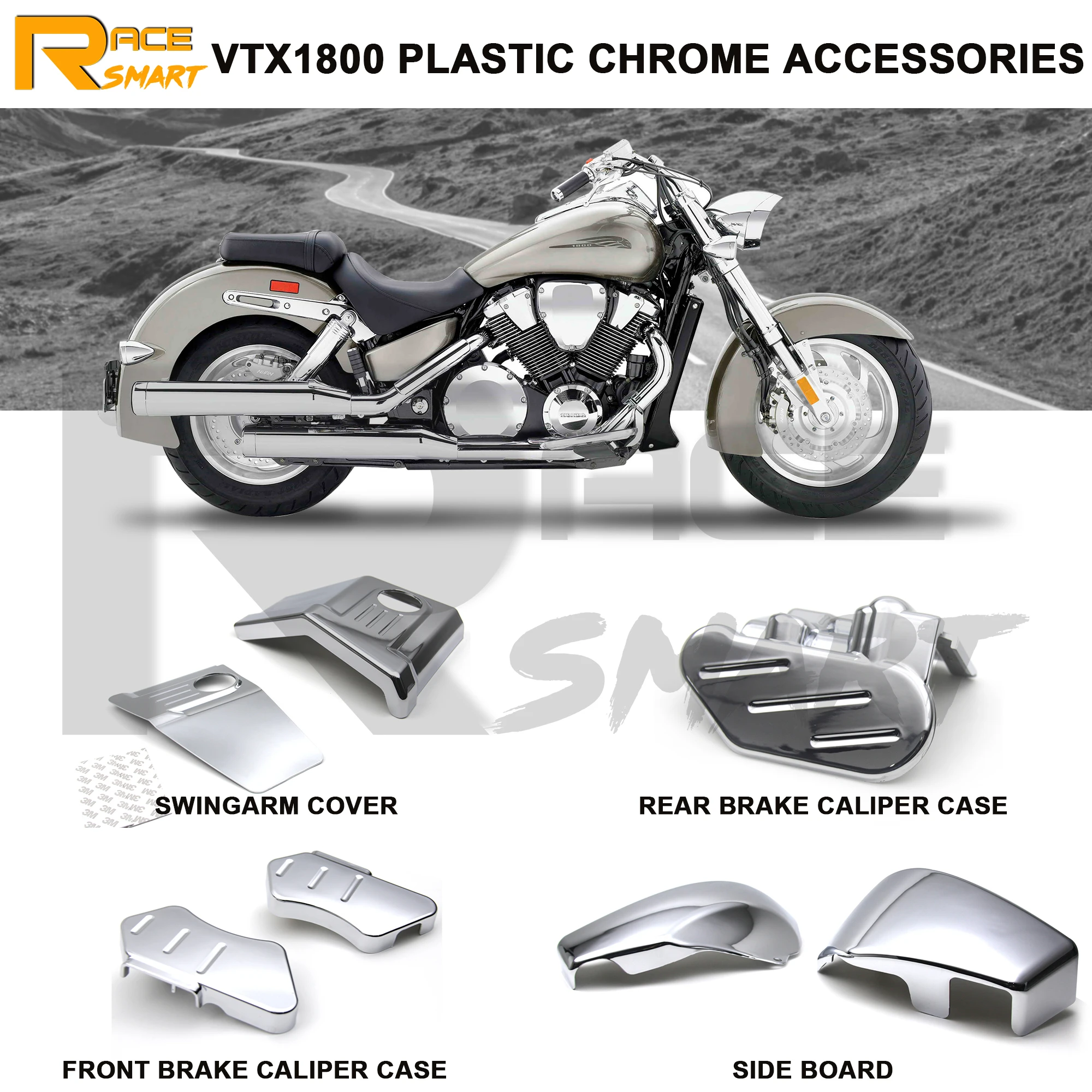 Motorcycle Chrome Cover Decor Trim Case Decoration Accessories For HONDA VTX 1800 2002-2007 VTX1800 VTX-1800 2003 2004 2005 2006