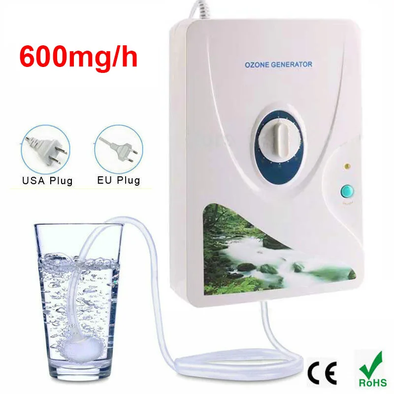 Air Purifier Ozone Generator Ozonator Wheel Timer Air Purifiers Oil Vegetable Meat Fresh Purify Air Water ozone 600mg