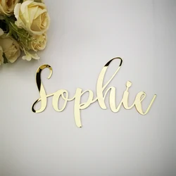 Personalized Kitchen Script Door Plates Decor Wedding Script Name Sign Plaque Wall Sticker Design With Self Adhesive Glue Home