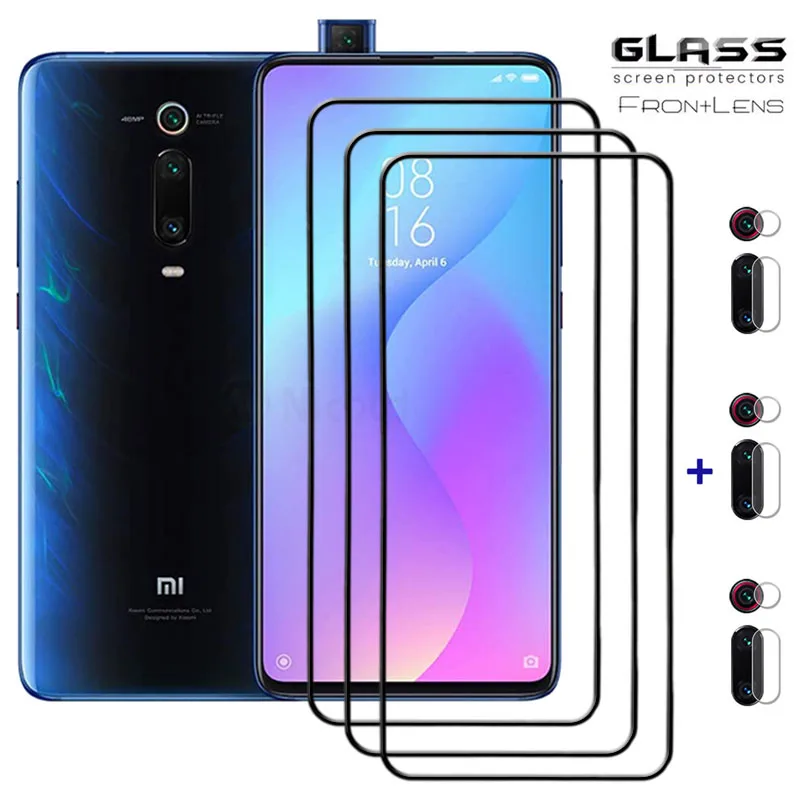 

Защитное стекло с полным покрытием для Xiaomi Redmi 9T K20 Pro, защита экрана, пленка для объектива камеры Xiaomi 9SE lite 10T Pro Lite, стекло