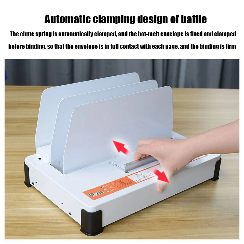 Hot Melt Binding Machine GD380 A4 Book Cover Glue Binder Electric Hot Melt Glue DIY Wireless Glue Binding Machine