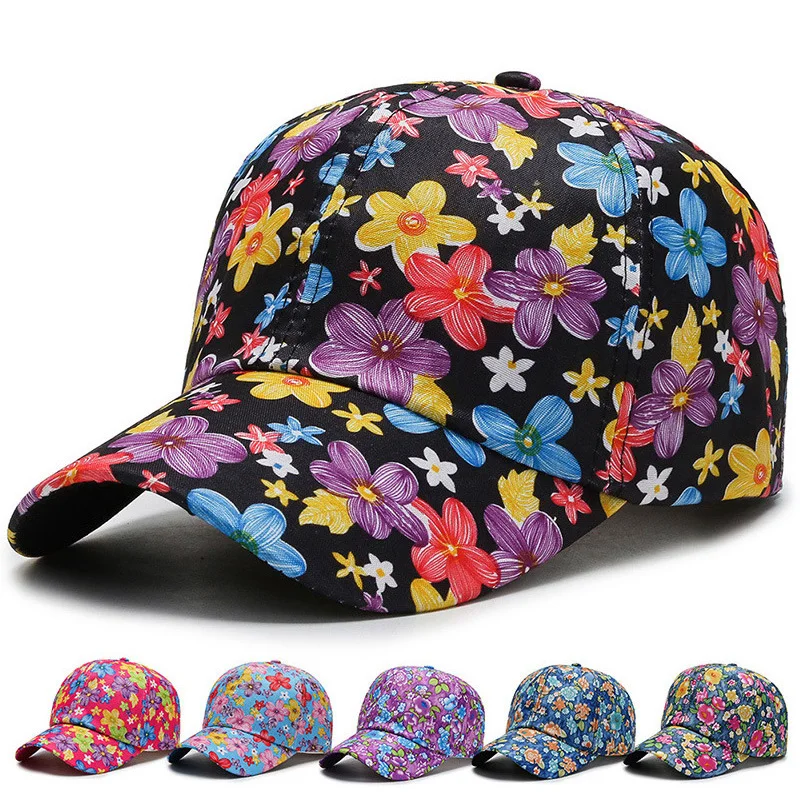 FS Fashion Brand Baseball Cap For Men Purple Flower Women Caps Outdoor Sports Trucker Hat Snapback Hip Hop Hats Casquette Homme