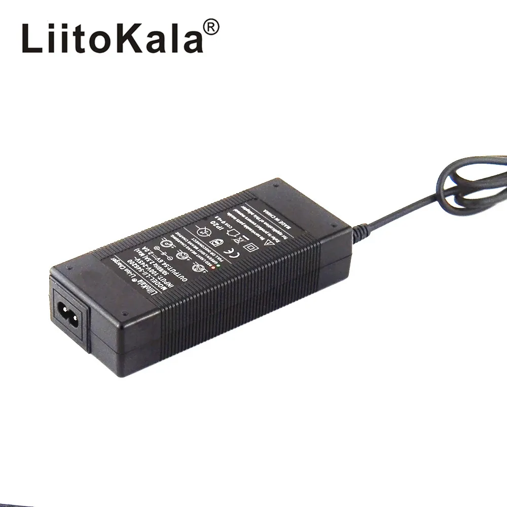 Liitokala 54.6V 2A Charger 13S 48V Li-ion Battery Pack Output DC 5.5*2.1MM 48V Lithium Polymer