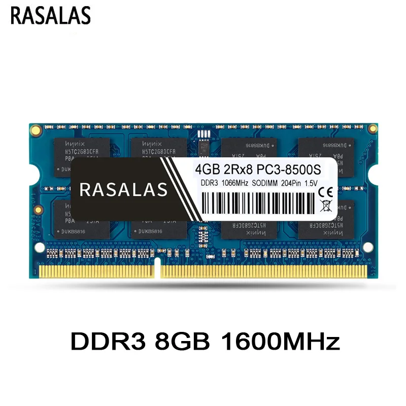 

Оперативная память Rasalas DDR3 8G 1066 МГц для ноутбука 1,5 в 204Pin