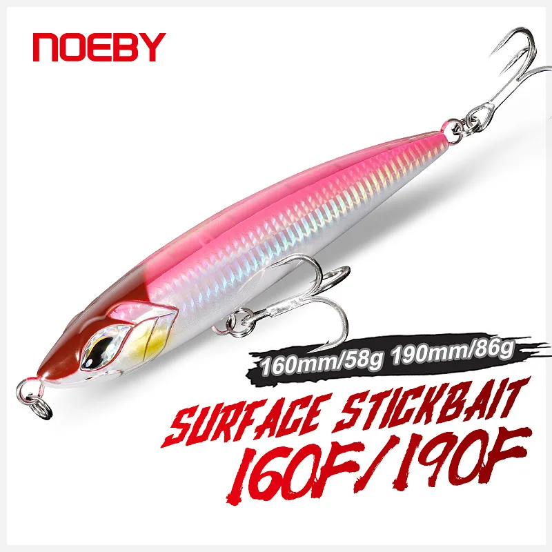 NOEBY Stickbait Topwater – Señuelo flotante de superficie para lubina