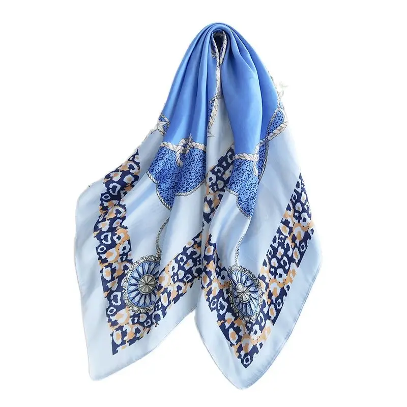 Light silk wool scarf shawl silk big hijab plain color wrap high quality headband long scarf