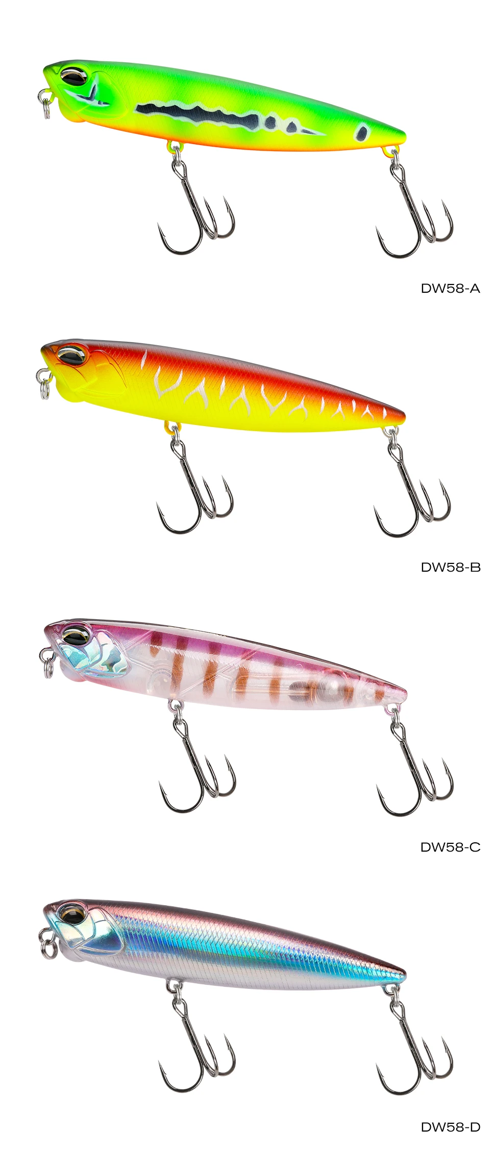 TSURINOYA Topwater Schwimm Wobbler 110mm 20,5g DW58 Bass Locken Stickbait Snakehead Professionelle Künstliche Harten Köder – Detail 14