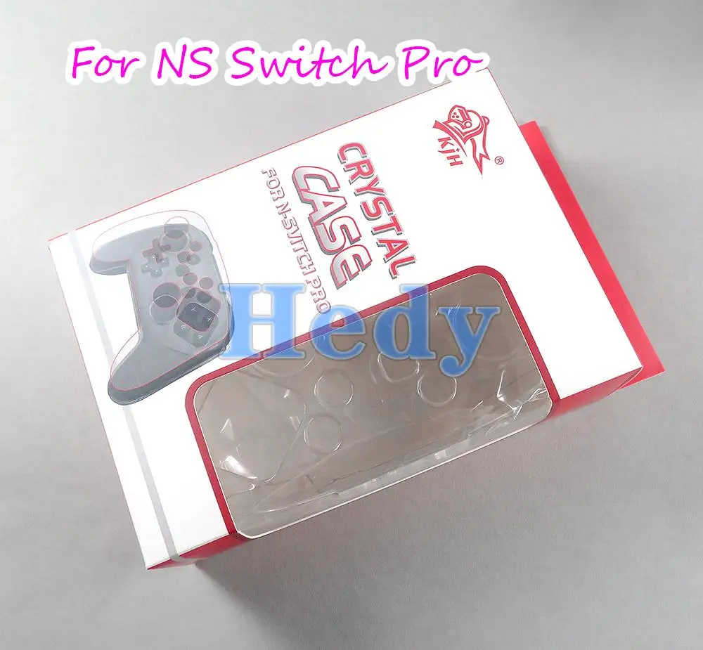 10PCS Gamepad Transparent Clear Crystal Case Hard Controller Protective Cover Handle Shell for Nintend Switch Pro Controller