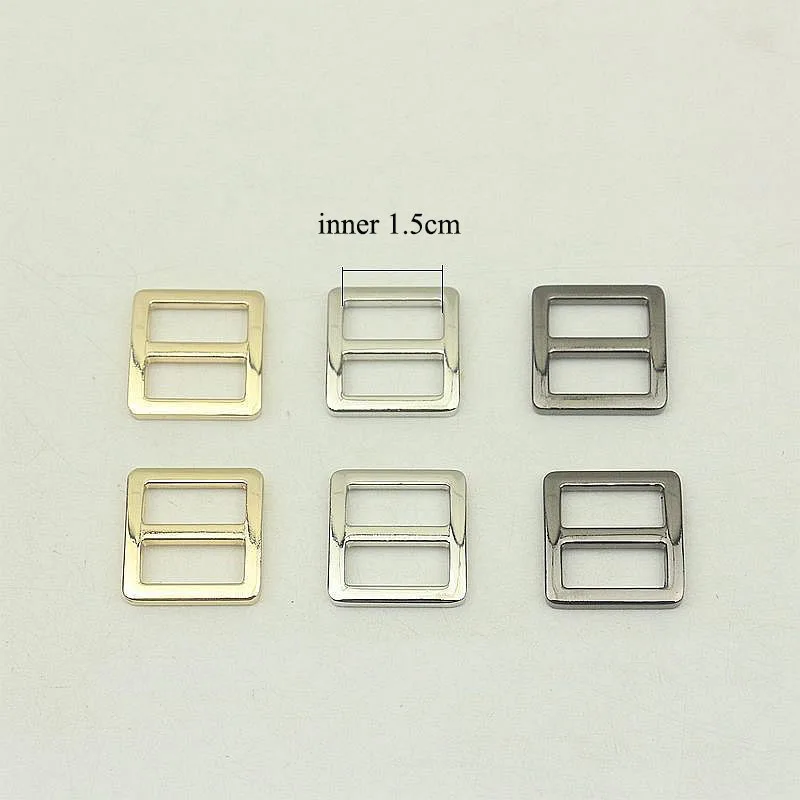 

30Pcs Diecast 15mm Tri-Glide Slider Adjust Metal Buckles for Backpack Web Strap DIY Bag Belt Leather Craft Handbag Accessory