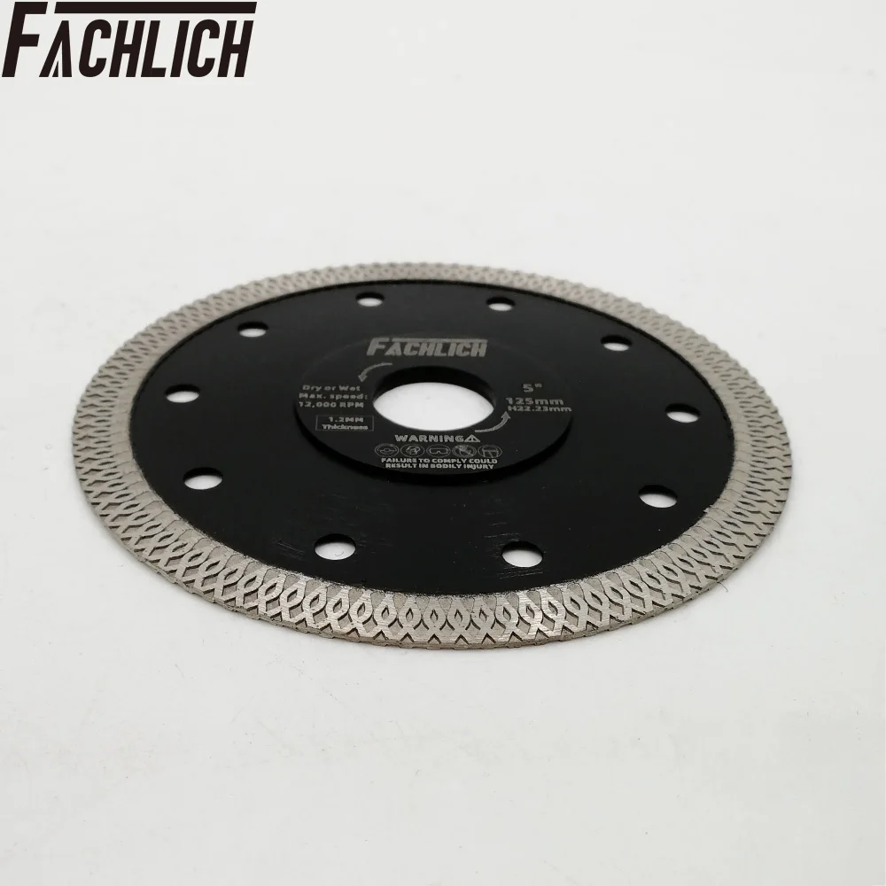 FACHLICH 1pc 4/4.5/5/7/8/9/10/12" X Mesh Turbo Diamond Saw Blade Tile Cutter Porcelain Marble Ceramic Circular Dry Cutting Disc