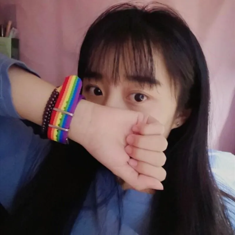 Lesbians Gays Rainbow Nepal Bisexuals Transgender Bracelets for Women Girls Pride LGBT Woven Braided Jewelry