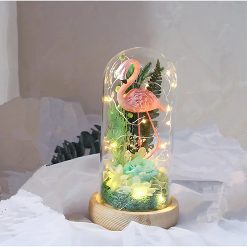 10*15 سنتيمتر متوسطة الحجم زجاج شفاف قبة زهرية ديكور المنزل سجل قاعدة غطاء صديق بها بنفسك صديق هدية الزفاف الديكور #3