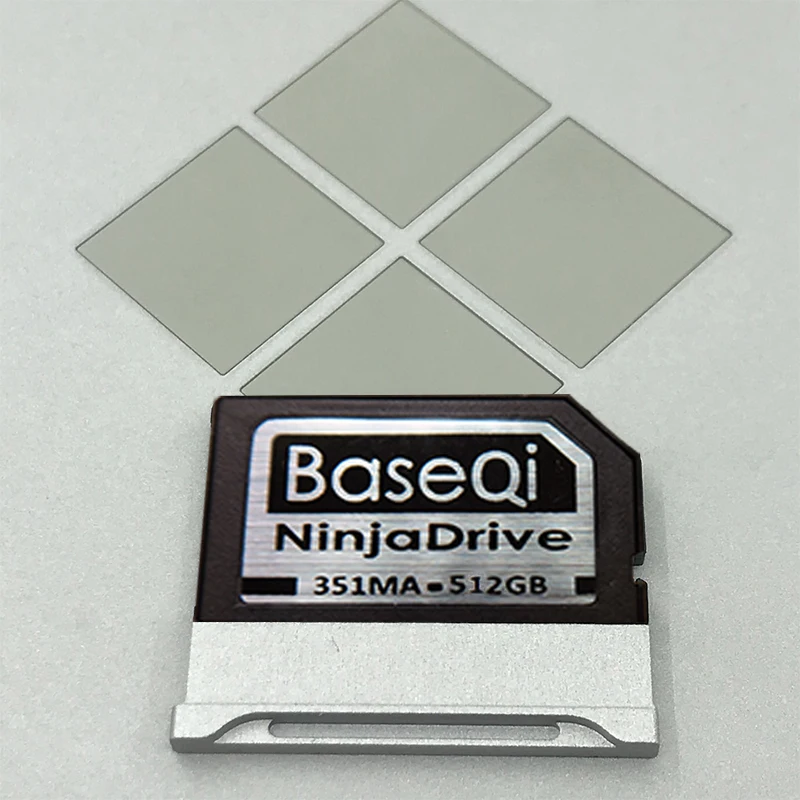 BaseQi NinjaDrive Aluminum 512GB High Speed Memory Card SD Card for Microsoft Surface Book 13/15