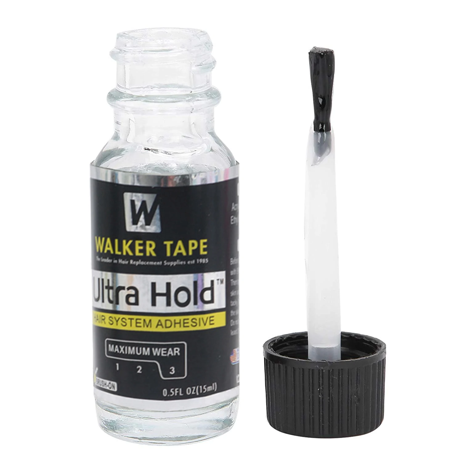 Rolo de fita para peruca de renda com cola, adesivo transparente para substituição de escova, 0.5oz/15ml