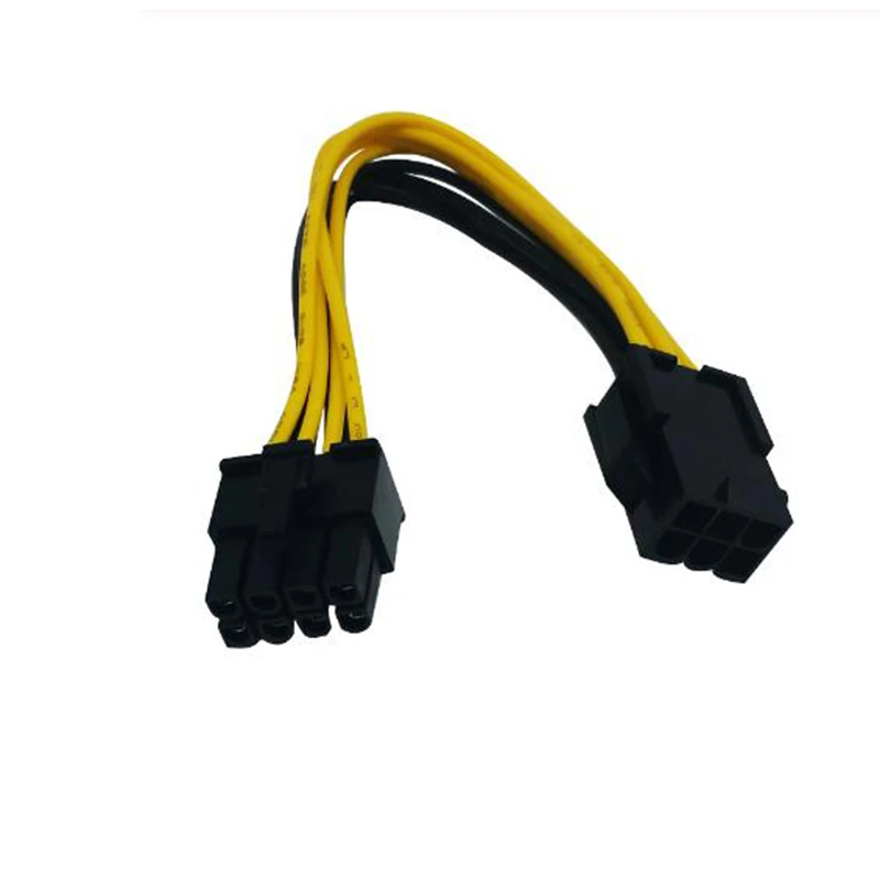 PCI Express PCI-E  6Pin to 8Pin Graphic Card Power Adapter 6-8pin convertor Cable 20CM For PC