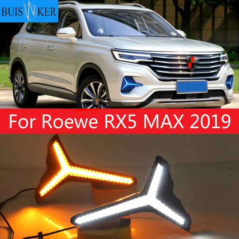 

LED Daytime Running Lights DRL Fog Lamp with Yellow Turn Signal Lamp For Roewe RX5 MAX 2019