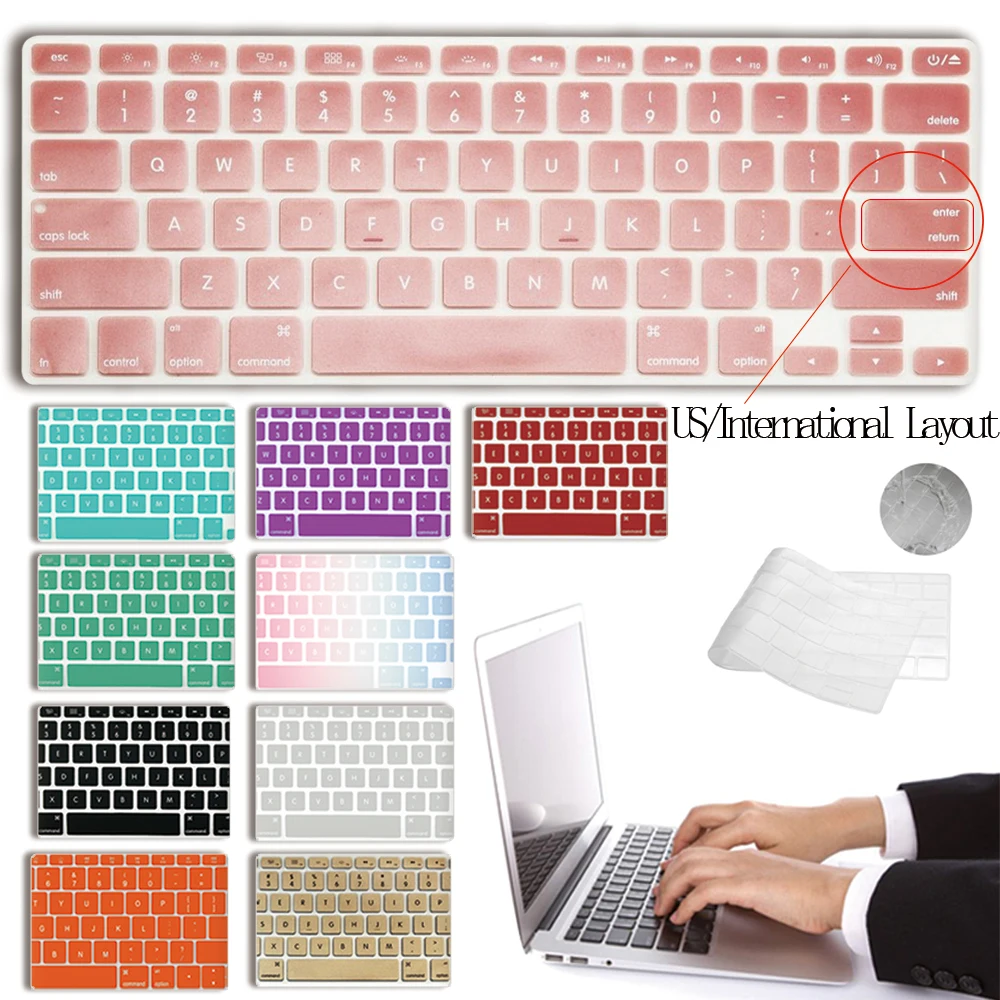 

Laptop Keyboard Film for Apple Macbook 12" A1534 /Pro 13" A1708 Dustproof Soft Silicone Keyboard Cover Skin Protecter Film