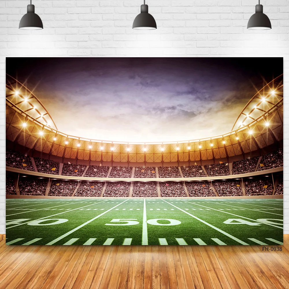 Field Stadium Sports Green Grass Banner Background For Photo Studio Baby Boy Portrait Kid Football Soccer Photography Backdrops