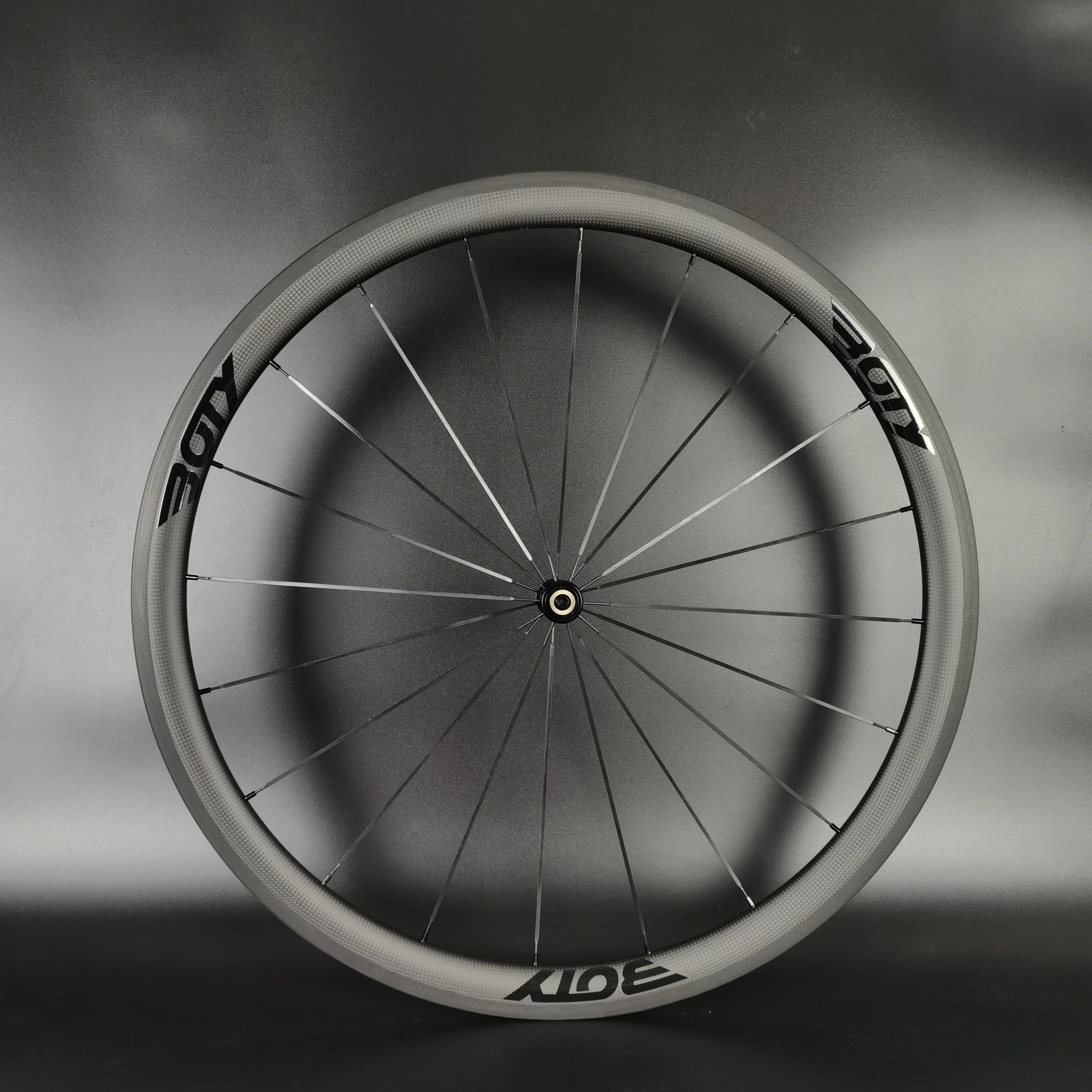 BOTY 700C bike carbon wheelset 38mm depth 23/25mm width clincher/Tubeless/Tubular Road bicycle wheels with 3k matte finish