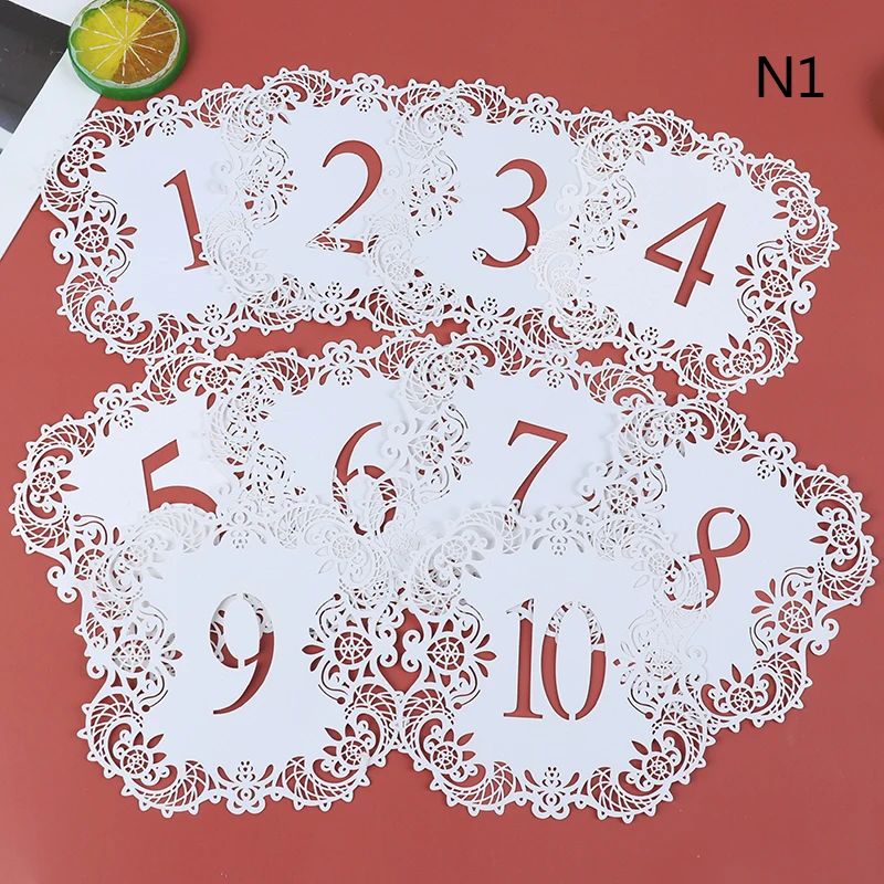 

10pcs/set Table Numbers 1-10 11-20 Table Number Cards for Weddings Party Banquet Wedding Party Banquet Wedding Table Numbers