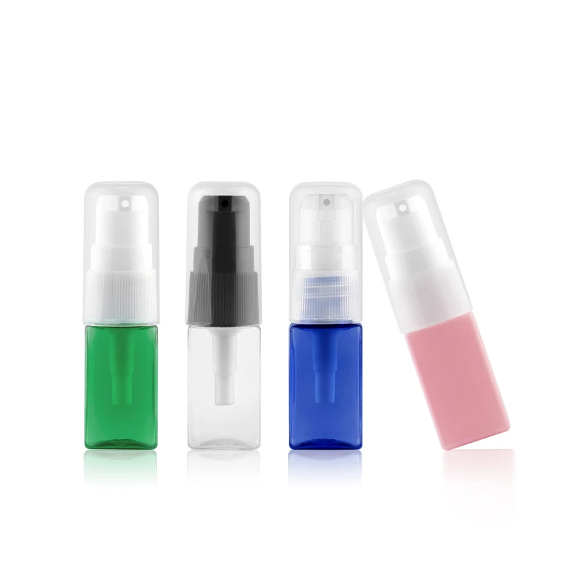 

10ML 48pcs Empty Lotion Pump Square Bottle For Cosmetic Makeup Refillable Bottle 10ML PET Plastic Cream Lotion Containers