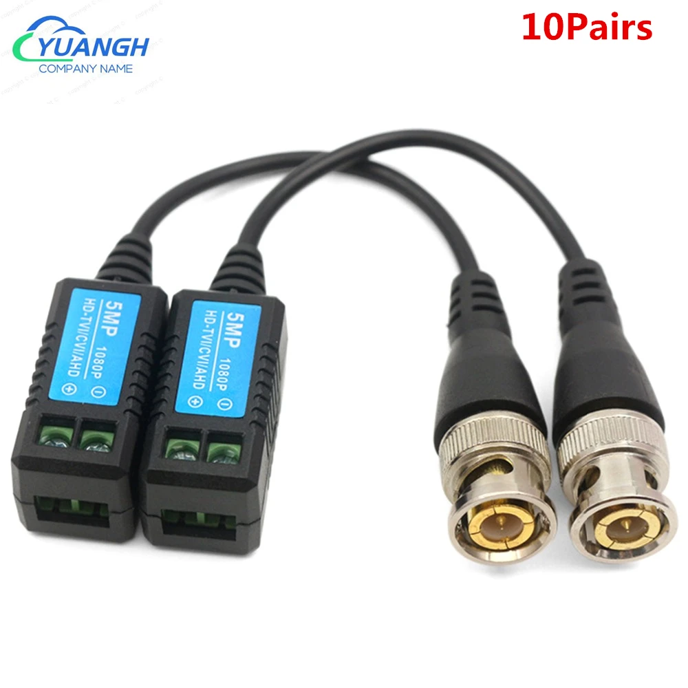 5MP CCTV Video Balun CCTV Accessories Passive Transceivers 2000ft Distance UTP Balun BNC Cable CAT5 Cable