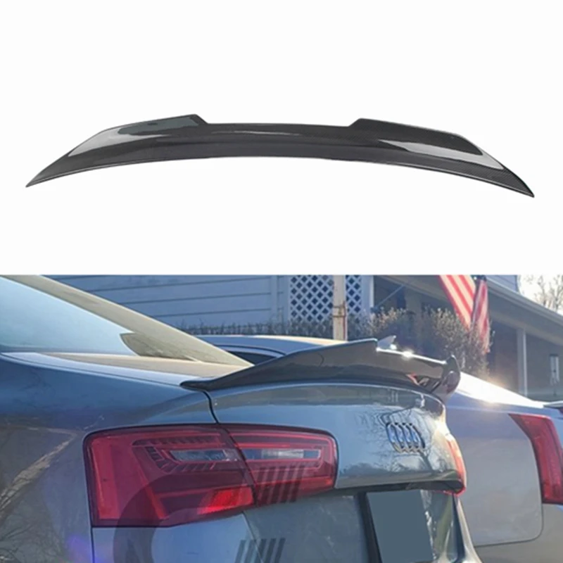 

PSM style For Audi A6 C7 Spoiler Carbon Fiber Rear Spoiler Trunk Wing M4 2012 2013 2014 2015 2016