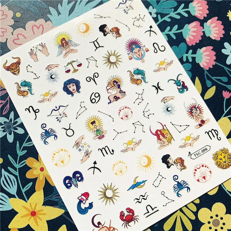 Newest TSC-087-088 TSC series  Cartoon character 3d nail art stickers decal template diy nail tool decoration