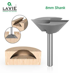 LAVIE 1pc 8mm Shank jaskółczy ogon wspólne dno czyszczenie frez grawerowanie drewna czyste Bit frezowanie nóż do drewna