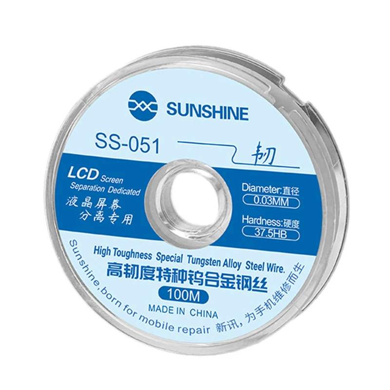 Filo di acciaio speciale in lega di tungsteno ad alta tenacità per Samsung Huawei Iphone OLED Edge schermo LCD riscaldamento separatore linea di taglio