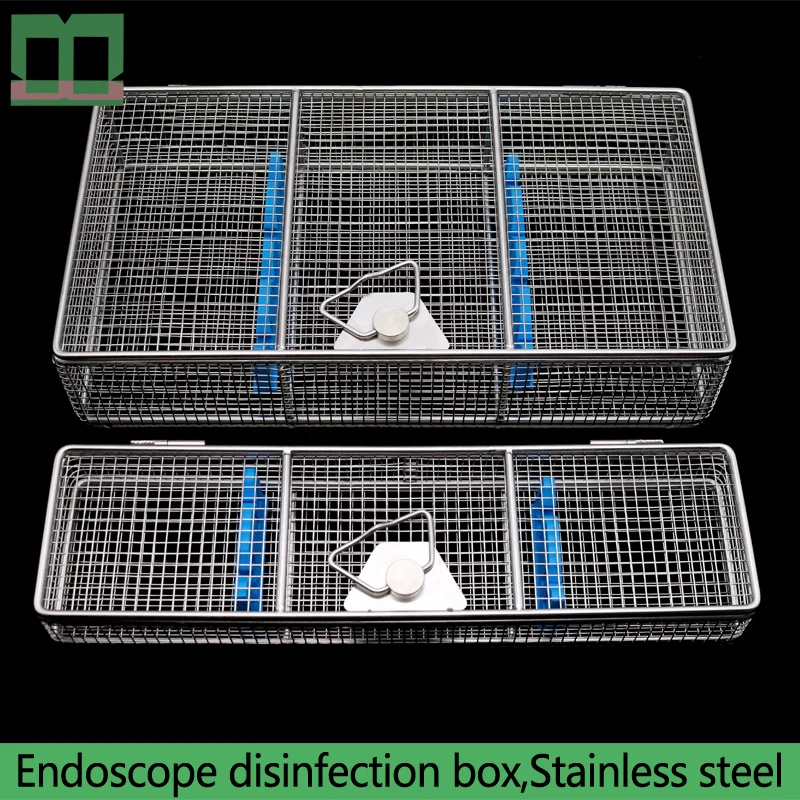 

Endoscope disinfection box welding technology stainless steel medical soaking mesh box surgical operating instrument