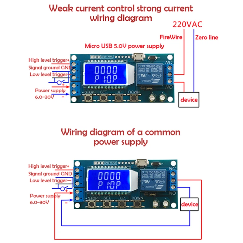 Thời Gian Telay Mô Đun 24V/12V Chu Kỳ Thời Gian Tắt Kích Hoạt Trễ Chuyển Đổi DC AC Đa Năng Dẫn Chu Kỳ Thời Gian mạch Chuyển Đổi
