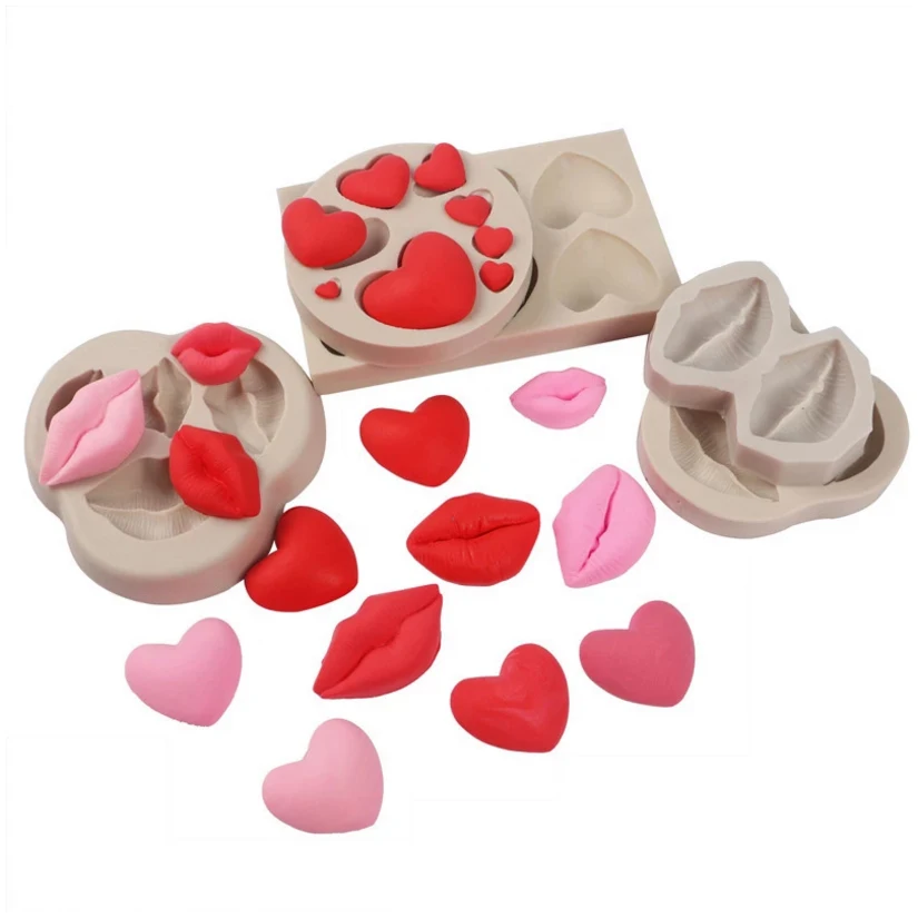 Lips Shape Silicone Mold Sugarcraft Chocolate Cupcake Baking Mold Fondant Cake Decorating Tools