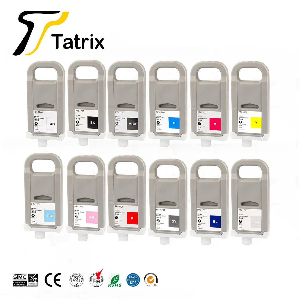 Tatrix PFI-1700 PFI1700 PFI 1700 Premium Color Compatible Ink Jet cartridge for canon Pro 2000/4000/4000s/6000/6000s Printer