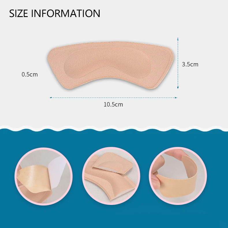 5 Pairs Heel Insoles Pain Relief Cushion Anti-wear Adhesive Feet Care Pads Heel Sticker Heel Liner Grips Crash Insole Patch