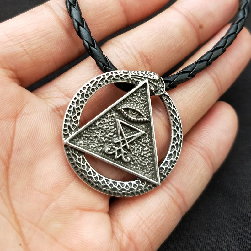 Man Talisman Sigil Of Lucife Satanic Sigil Of Baphomet Pagan Satan Male Necklace Witch Witchcraft Jewelry