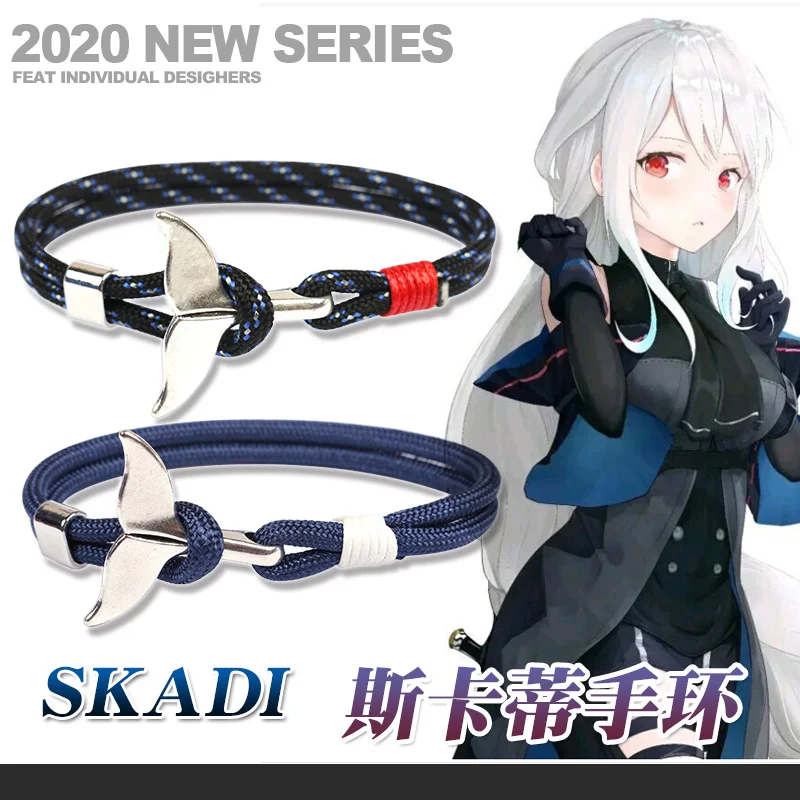 Anime Game Arknights Skadi Vissenstaart Armband Cartoon Mannen Vrouwen Student Props Armband Polsband Sweetheart Geschenken