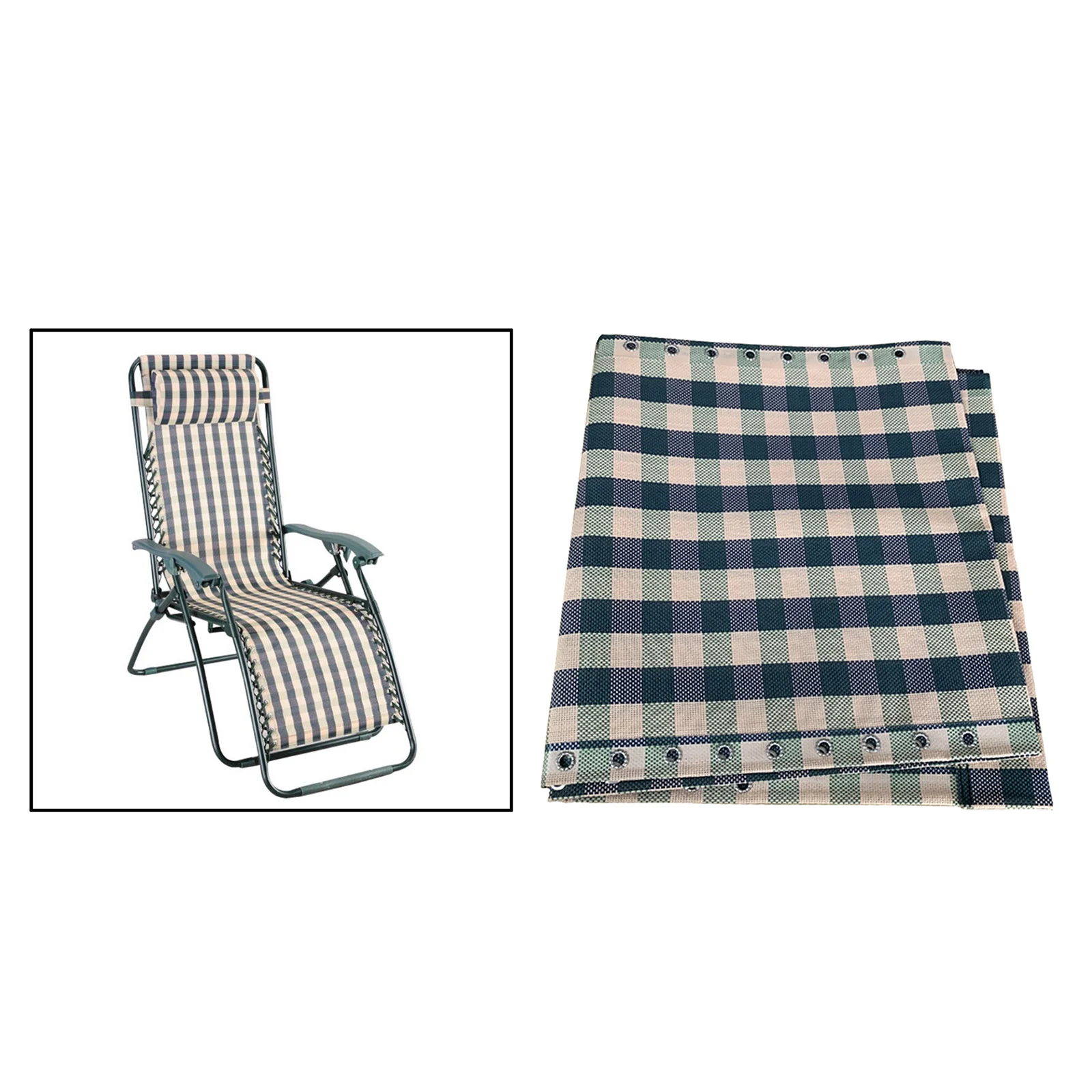 Replacement Fabric Couch Cloth for Patio Sling Folding Recliner Couch Outdoor for All Standard Folding Sling Chairs