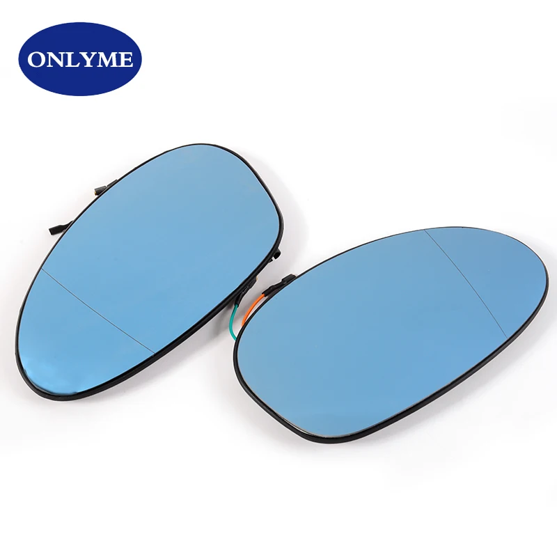 Car wide angle heated 4 pins blue mirror glass for BMW series 1 , 3  E90 E91 E92 E93 E87 E88 E46 2004 05 06 07 08 09