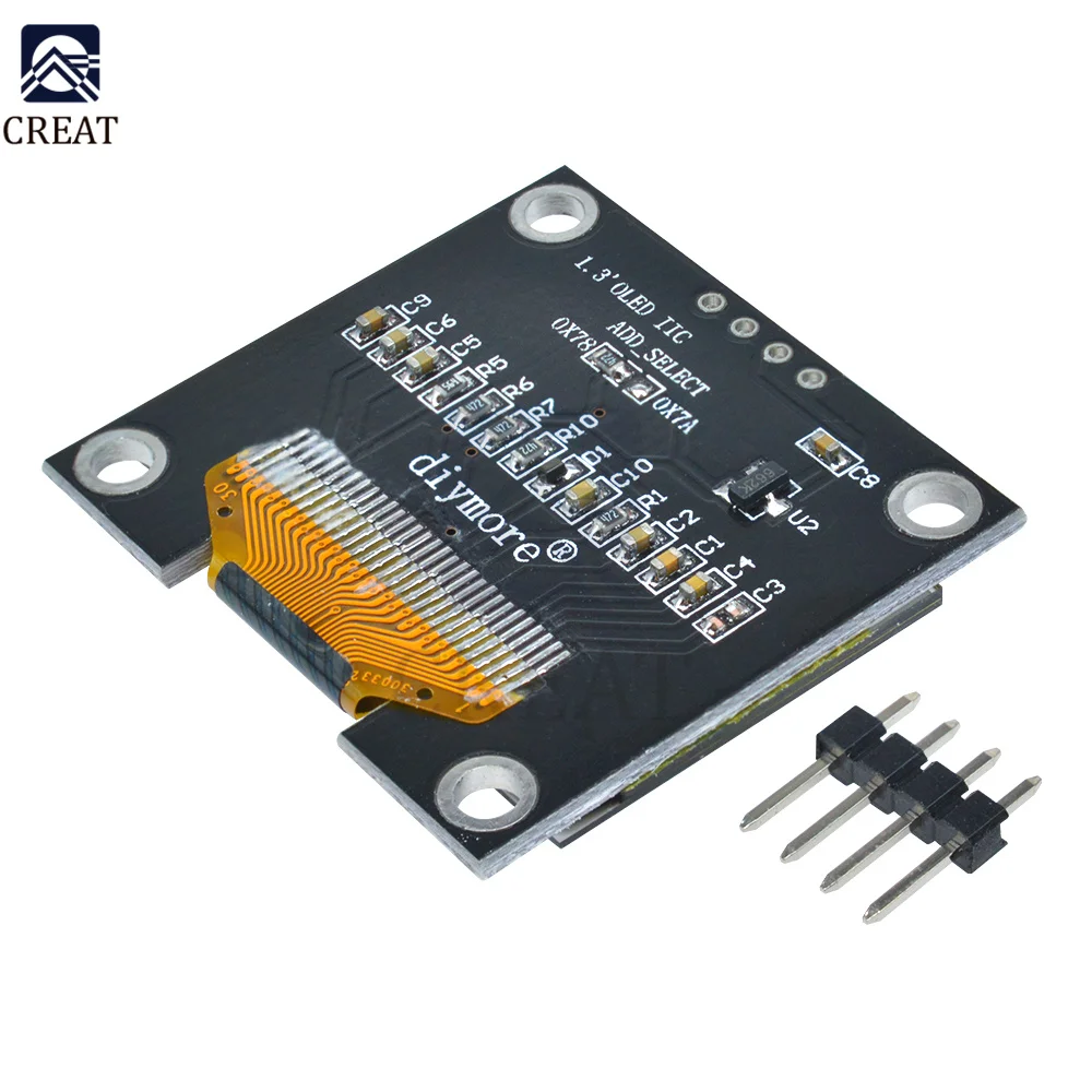 1.3 inch OLED LCD Display Module 128*64 4PIN IIC I2C Serial SSH1106 For Arduino LCD Screen Board White/Blue